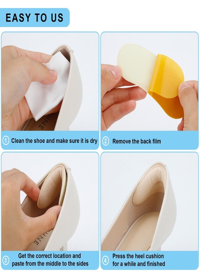 Comfowner 6 Pairs Heel Cushion Pads for Shoes Too Big, Shoe Grips Liners Heel Protectors to Prevent Heel Pain, Blisters and Rubbing, Anti Slip Shoe Filler Make Shoes Fit Tighter - Image 4